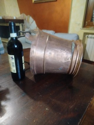 Secchiello rame antico per vino