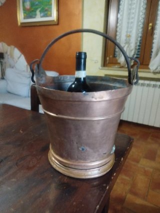 Secchiello rame antico per vino
