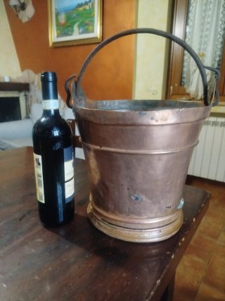 Secchiello rame antico per vino
