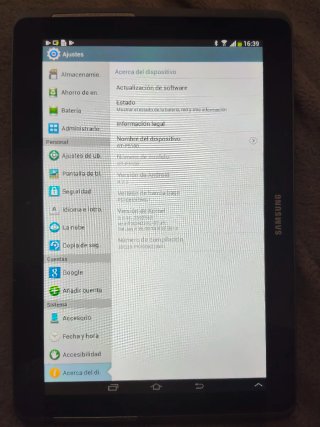 Tableta Samsung Negra y Plateada