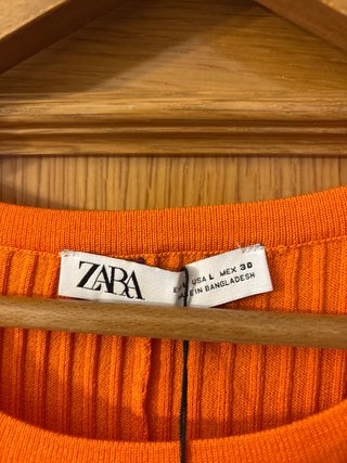 Vestido largo ZARA naranja talla única