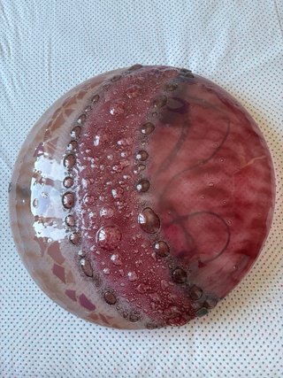 Plafón Cristal Vitrofusión 49cm Granate