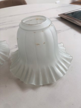 Tulipas de cristal antiguas (2 unidades)