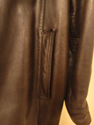 Chaqueta de piel Patrick Marrón Talla M