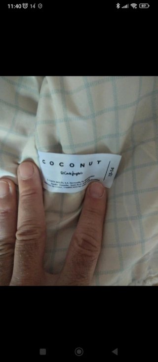 Abrigo borrego Coconut niña blanco talla 13-14 año