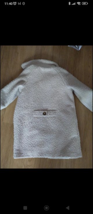 Abrigo borrego Coconut niña blanco talla 13-14 año