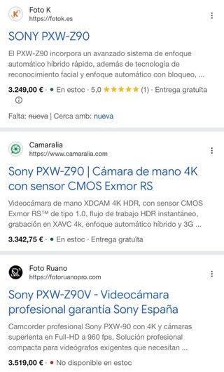 Sony PXW-Z90 4K XDCAM Videocámara CON SOLO 11x10H