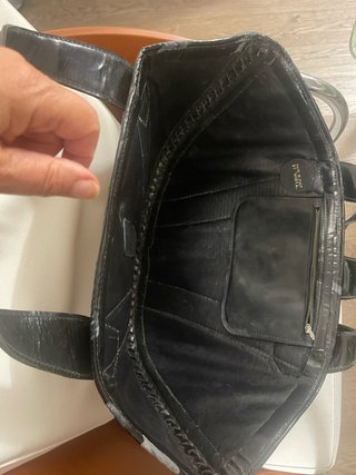 Borsa paglia e vernice beige/nera