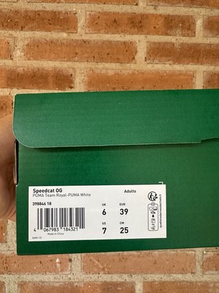 Zapatillas Puma Speedcat OG Royal Talla 39