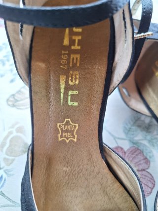 Sandalias Jhesu tacón negro talla 36 fiesta