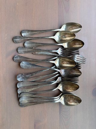 Set di posate Alpaca anni '50