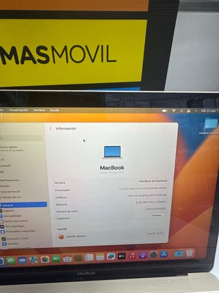 MacBook M3 2017 8/256GB Dorado