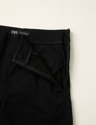 Zara Shorts Vita Alta Leggeri Neri Taglia S