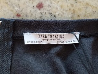 Vestido Negro Zara Talla S