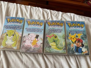 Lote 4 VHS Pokémon (Español)