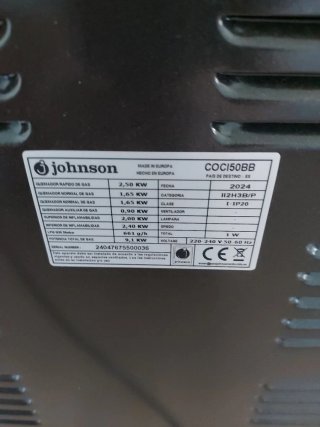 Cocina Gas Horno Eléctrico Johnson
