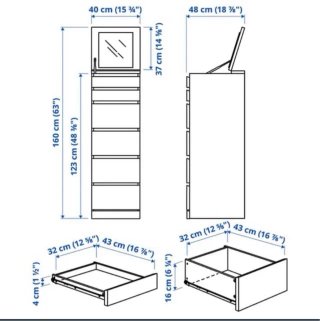 Cómoda Malm IKEA con joyero
