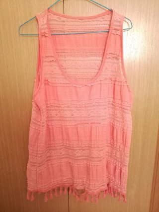 Camiseta tirantes color coral