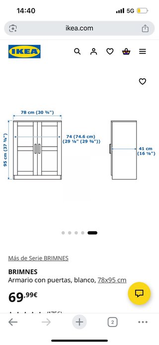 Armario Brimnes IKEA Blanco