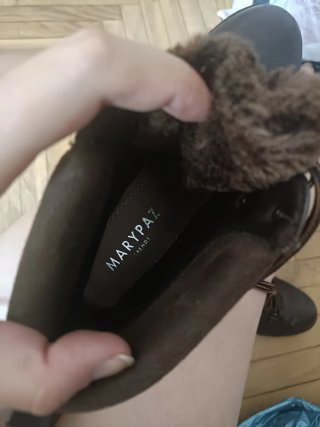 Botines marrones caña alta con cordones