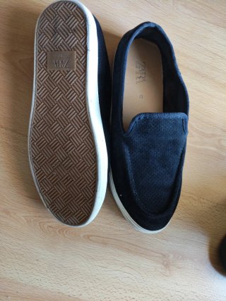 Zapatillas Zara Terciopelo Azul