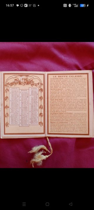 Calendarietto 1932 da collezione