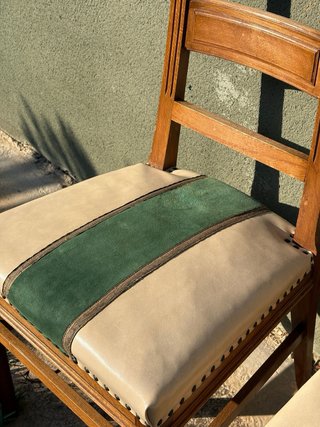 Juego de 2 sillas de madera vintage