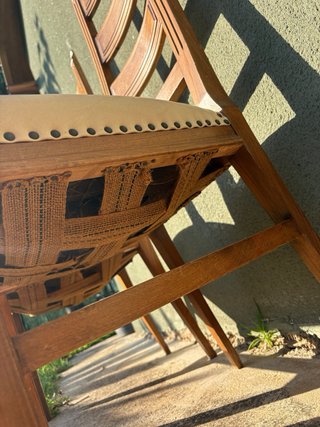 Juego de 2 sillas de madera vintage