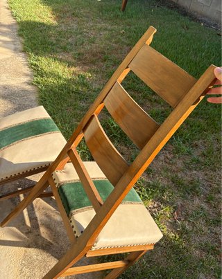 Juego de 2 sillas de madera vintage
