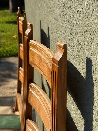 Juego de 2 sillas de madera vintage