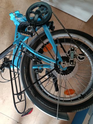 Bicicleta Plegable Azul