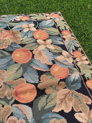 Alfombra Tapiz Frutas Naranjas Hecha a Mano