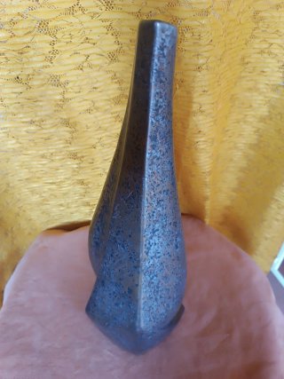 Jarrón Metálico Dorado y Plateado