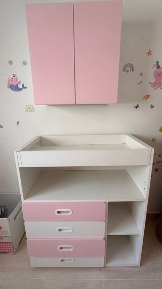 Mueble cambiador infantil con 4 cajones