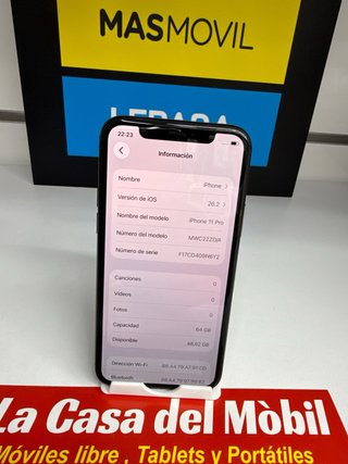 iPhone 11 Pro 64GB Space Gray como nuevo