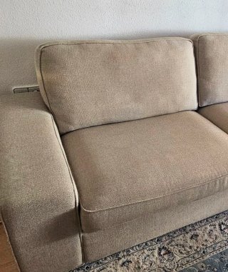 Sofá 3 plazas tela beige