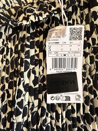 Falda plisada estampado animal