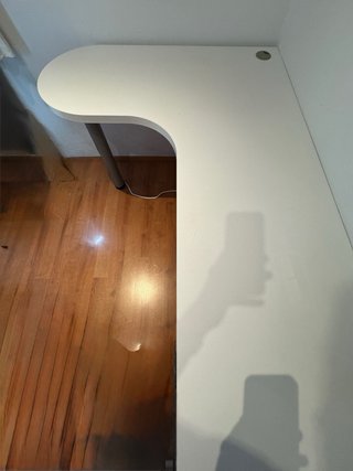 Mesa escritorio L blanca