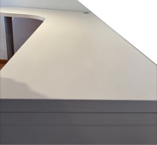 Mesa escritorio L blanca
