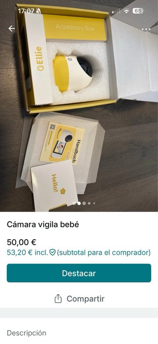 Cámara vigila bebé Ellie