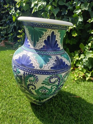 Jarrón Cerámica Talavera / Puente del Arzobis