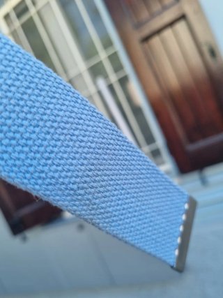 Cintura azzurra in tela