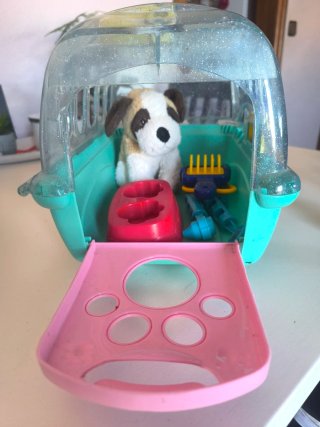 Transportín para mascotas con perrito