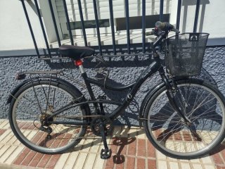 Bicicleta de paseo negra adulto 26 pulgadas