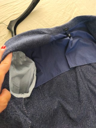 Blazer Hombre Azul y Gris