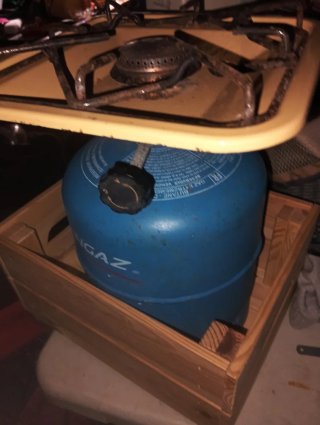 Cocinilla Camping con Bombona Grande Azul