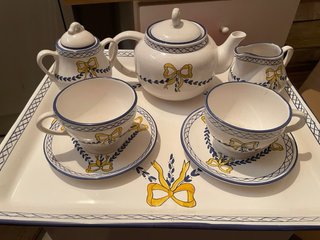 Set porcellana Pregiata con vassoio