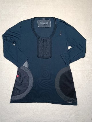 Camiseta Desigual Negra Mujer XL