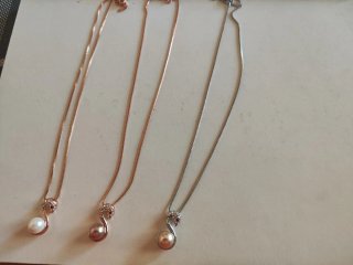 Collares cisne con perlas