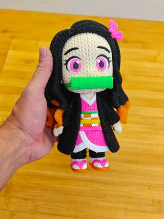 Figura Crochet Nezuko Kamado 3D